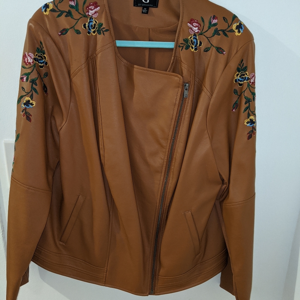 Faux Leather Moto Jacket